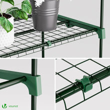 Carica l'immagine nel visualizzatore di Gallery, VOUNOT® Serra da Giardino a 4 Ripiani – Ideale per Balcone, Terrazzo ed Esterni, Serre per Piante con Telaio in Acciaio 