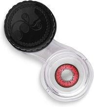 Carica l'immagine nel visualizzatore di Gallery, Meralens Lenti a Contatto Colorate Lupo Rossa rosse Red Flower Lenses - con porta lenti a contatto - ideali per Manga An