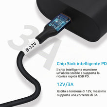 Carica l'immagine nel visualizzatore di Gallery, DSD TECH MagicConn SH-CP12B Cavo di alimentazione da USB Tipo C PD a DC(55x21)-12V