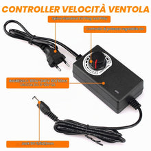 Carica l'immagine nel visualizzatore di Gallery, Ventola centrifuga 12 V AC 220 V EC 240 V Turbine Turbo, con controller per elettrodomestici, turbina (120 x 32 mm (con 