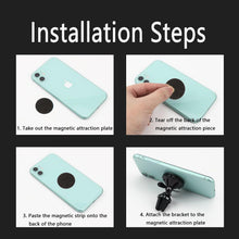 Carica l'immagine nel visualizzatore di Gallery, 8 Pezzi Calamita per Cellulare Auto, Rotondi Placche Metalliche Adesive, per Porta Cellulare Auto/Supporto Telefono Magn