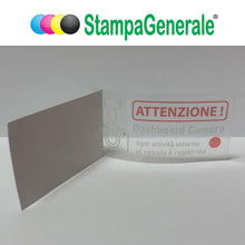 Carica l'immagine nel visualizzatore di Gallery, StampaGenerale® - 4 Adesivi Antifurto Auto Dashboard Camera in PVC (8x4 Cm) Sticker Deterrente Visivo Resistente e Facil