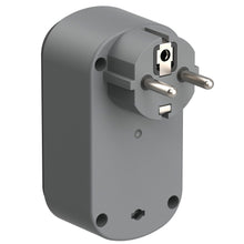 Carica l'immagine nel visualizzatore di Gallery, Electraline 55096 Adattatore Doppio Prima 2 Prese 16A (2P+E) Schuko Frontale, Multipresa a 2 Prese Schuko, Nero/Grigio