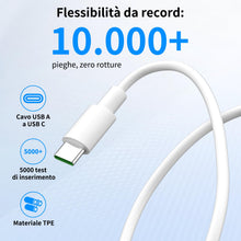 Carica l'immagine nel visualizzatore di Gallery, 80W Caricatore con Cavo USB C 1 M per OPPO Reno 16 15 Find X10 X9 X8 A7