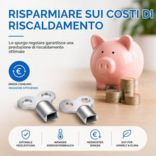 Carica l'immagine nel visualizzatore di Gallery, 2x chiave di sfiato per radiatori - stabile e robusta - adatta ai riscaldatori