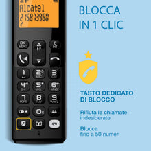 Carica l'immagine nel visualizzatore di Gallery, ALCATEL E260 S. Voice - Telefono fisso cordless DECT con segreteria - Design compatto - Grande display retroilluminato -