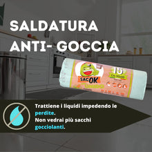 Carica l'immagine nel visualizzatore di Gallery, 60 Sacchi Umido 50x60 cm - Shopper Biodegradabili con Manici per la Raccolta Differenziata da interno - sacchi umido per