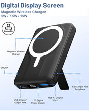 Carica l'immagine nel visualizzatore di Gallery, Azmuth Power Bank per MagSafe, 10000mAh Magneitco Powerbank per iPhone