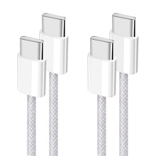 Carica l'immagine nel visualizzatore di Gallery, YISH Cavo USB C to USB C [2Pezzi-1M]：60W Cavo USB Tipo C PD 3A Ricarica Rapida Nylon Intrecciato Cavo Type C to Type C F