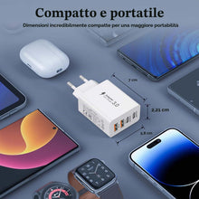 Carica l'immagine nel visualizzatore di Gallery, Caricatore USB C 40W, 4 Porte Presa USB Caricatore Multipla PD e QC 3.0 Carica Rapida Carica Spina Rapido Caricatore,USB