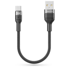 Carica l'immagine nel visualizzatore di Gallery, deleyCON 0,15m USB C 3.1A Corto Ricarica Dati USB-A a USB-C Cable per iPhone 17 16 15 Pro Max Air Galaxy A16 A56 S26 S25