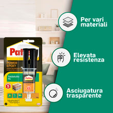 Carica l'immagine nel visualizzatore di Gallery, Pattex Power Epoxy Saldatutto Mix 5 minuti, Colla epossidica, 28 g