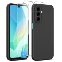 Carica l'immagine nel visualizzatore di Gallery, Cover Silicone per Samsung Galaxy A16 4G/5G con 2 Pezzi Vetro Temperato, Custodia Protettiva Ultrasottile in Morbido TPU