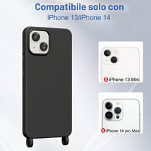 Carica l'immagine nel visualizzatore di Gallery, Cover per iPhone 13/14 con Cordino, Morbido TPU Silicone Case con Laccio Tracolla, Regolabile e Rimovibile, Antiurto Ant