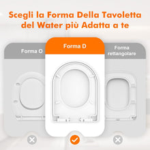 Carica l'immagine nel visualizzatore di Gallery, Ibergrif M41001 Sedile WC D Forma Chiusura Ammortizzata Bianco