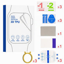 Carica l'immagine nel visualizzatore di Gallery, Amzpas 3 Pezzi Pellicola Protettiva per Apple Watch Series 6/5/4/SE 44mm, Auto Guarigione Senza Bolle con Kit D'Installa