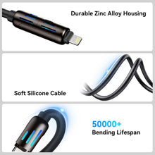Carica l'immagine nel visualizzatore di Gallery, aceyoon 240W Multi Cavo di Ricarica 4 in 1 Caricatore USB Ricarica Multiplo,1.2M USB C/A a Lighting/USB C Cavo di Ricari