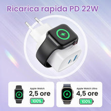 Carica l'immagine nel visualizzatore di Gallery, Caricabatterie per Apple Watch, adattatore USB-C 3 in 1 20W, ricarica rapida PD 3.0 PPS, compatibile con Apple Watch 11/