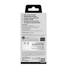 Carica l'immagine nel visualizzatore di Gallery, SBS caricabatterie da parete 20W a ricarica ultra rapida power delivery, con 1 porta USB-C e 1 USB, caricatore da muro p