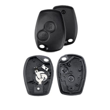 Carica l'immagine nel visualizzatore di Gallery, 2 Pieces Ricambio Chiave Guscio 2 Tasti Cover Guscio Chiave Telecomando con 1 Cacciavite e 4 Pulsanti per Renault Kangoo