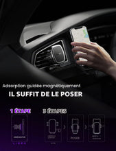 Carica l'immagine nel visualizzatore di Gallery, LISEN Porta Cellulare Auto Magnetico, 6 Calamita Supporto Magnetico Cellulare Auto, 3 Piastre Metalliche Portacellulare,