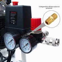 Carica l'immagine nel visualizzatore di Gallery, 1/4 Regolatore di Pressione Aria - Preciva standard UE Interruttore valvola con manometro 175 PSI per compressore d'aria