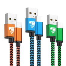 Carica l'immagine nel visualizzatore di Gallery, Cavo USB C, Cavo USB Type-C 2Metri 3Pezzi Caricabatterie Cavetto Ricarica Rapida Filo Caricatore Carica per Samsung S21 