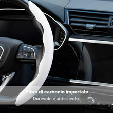 Carica l'immagine nel visualizzatore di Gallery, DOMENICA 2 Pezzi Coprivolante Universale per Auto 36-40cm Fibra Carbonio Antiscivolo Ultraleggero (Bianco)