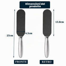 Carica l'immagine nel visualizzatore di Gallery, Acciaio Inox Raspa Piedi e 20pcs Carta Abrasiva, Lima strumenti piedi, Lima per Piedi e Talloni, Calli Remover Pedicure 