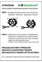 Carica l'immagine nel visualizzatore di Gallery, StampaGenerale® - Kit Adesivi per Targa Auto 2Pz Bollino Logo RI + 4Pz Adesivo Europa in PVC Resistente e Impermeabile F