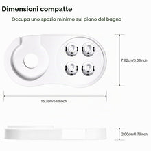 Carica l'immagine nel visualizzatore di Gallery, Set copri testine + porta spazzolino (compatibile con Oral-B iO &amp; Pro/Genius/Vitality), Multicolore + Bianco