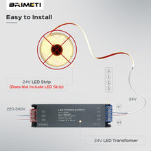 Carica l'immagine nel visualizzatore di Gallery, BRIMETI Alimentatore LED 24V Trasformatore 100W Driver 4,16A Slim Transformer AC 220V a DC 24V Netzteil Interruttore Ada