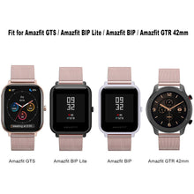 Carica l'immagine nel visualizzatore di Gallery, Cinturino per Amazfit GTS, 20mm Cinturino in Acciaio Inossidabile in Metallo Cinturino per Amazfit GTR 42mm/Amazfit GTS/