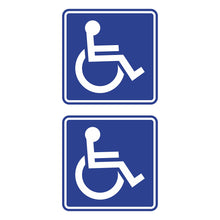 Carica l'immagine nel visualizzatore di Gallery, pubblimania 2 Adesivi DISABILI INVALIDI. per Uso Interno del Vetro (vetrofania) di Auto, Camper, Parabrezza