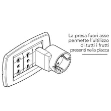 Carica l'immagine nel visualizzatore di Gallery, Poly Pool PP2233 Adattatore Salvaspazio Con Spina Piccola 10 A E Presa P30 Standard Tedesco Bianco