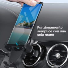 Carica l'immagine nel visualizzatore di Gallery, Kaome - Supporto per telefono da auto, per bocchetta di ventilazione circolare, per auto, con una sola mano, anti-graffi