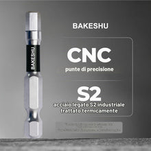 Carica l'immagine nel visualizzatore di Gallery, Set di 13 inserti esagonali a impatto H1.5-H10, set di inserti magnetici a brugola da 50 mm di lunghezza, inserti S2 con