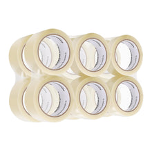 Carica l'immagine nel visualizzatore di Gallery, Amazon Basics Nastro da imballaggio, da 50 mm x 55 m, spessore di 0.07 mm (12 rotoli), trasparente