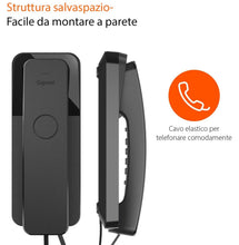 Carica l'immagine nel visualizzatore di Gallery, Gigaset Desk 200 Telefono a Filo Compatto, Selezione DTMF/Impulsi, Nero
