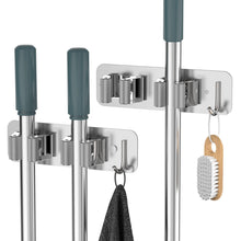 Carica l'immagine nel visualizzatore di Gallery, HOMEASY Porta Scope Parete 2 Pezzi, Acciaio Inox, Argento