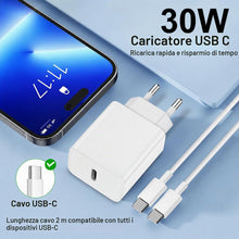 Carica l'immagine nel visualizzatore di Gallery, 30W Caricatore per iPhone 17/16/16 Pro/16 Pro Max/16 Plus/15/15 Pro/15 Plus/iPad Pro/iPad Air,Caricabatterie iPhone Cari