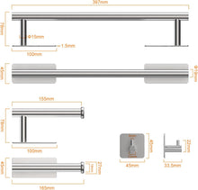 Carica l'immagine nel visualizzatore di Gallery, Ibergrif M34452A Set porta asciugamani da bagno