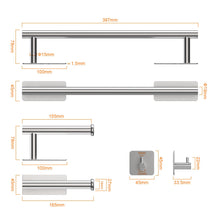 Carica l'immagine nel visualizzatore di Gallery, Ibergrif M34452A Set porta asciugamani da bagno