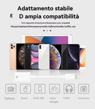 Carica l'immagine nel visualizzatore di Gallery, Adattatore da Lightning a USB Cavo OTG per Apple iPhone 14 13 12 11 Pro Max 7 8 Plus X SE XS XR Per iPad Air Chiavetta S