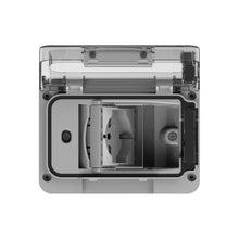 Carica l'immagine nel visualizzatore di Gallery, 4box - Custodia Wide grado di protezione IP55 completa di presa schuko bivalente. Per scatola incasso 3 moduli. Protezio