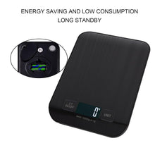 Carica l'immagine nel visualizzatore di Gallery, Bilancia Da Cucina Digitale, 10 kg, Bilancia Elettronica In Acciaio Inox, Elegante Bilancia Alimentare Ultra Sottile, Bi
