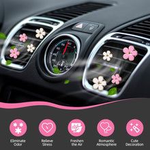 Carica l'immagine nel visualizzatore di Gallery, URAQT 8 Pezzi di Clip di Profumo a Forma di Fiore, con 4 Compresse per Aromaterapia, Clip per Deodorante per Auto, Clip 