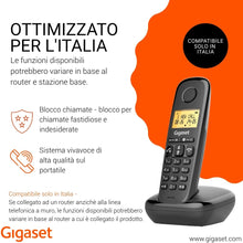 Carica l'immagine nel visualizzatore di Gallery, Gigaset Start 120 Telefono DECT, Display 1,5 Pollici, vivavoce, Antracite