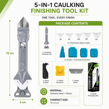 Carica l'immagine nel visualizzatore di Gallery, Raschietto Spatola Silicone 5 in 1 Professionale, Testa in Metallo, Bianco