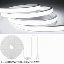 Carica l'immagine nel visualizzatore di Gallery, Sunshine smile Striscia LED Bianca Freddo 4 m, 6000K Striscia LED Dimmerabile 220v, Alta Luminosità Striscia COB con Ali